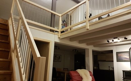 Balustrade en bois et métal