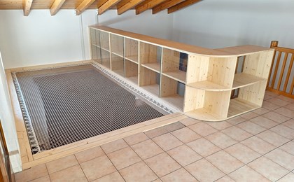 Structure de meuble et filet pour mezzanine